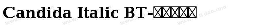 Candida Italic BT字体转换